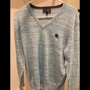Express men’s medium v neck light blue sweater